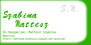 szabina mattesz business card